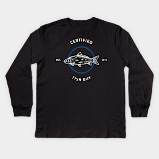 Certified Fish Guy Fisherman Fishing Kids Long Sleeve T-Shirt